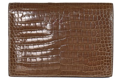 Lot 6 - A J.P Renard tri-colour crocodile clutch, early 1970s