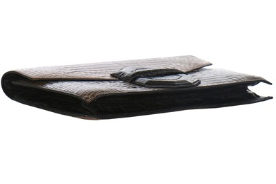 Lot 6 - A J.P Renard tri-colour crocodile clutch, early 1970s