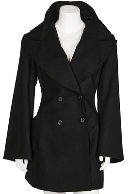 Lot 234 - An Alexander McQueen black wool pea-coat, 'Dante' collection, Autumn-Winter 1996-97