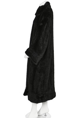 Lot 22 - A Christian Dior knitted black mink coat, 1990s