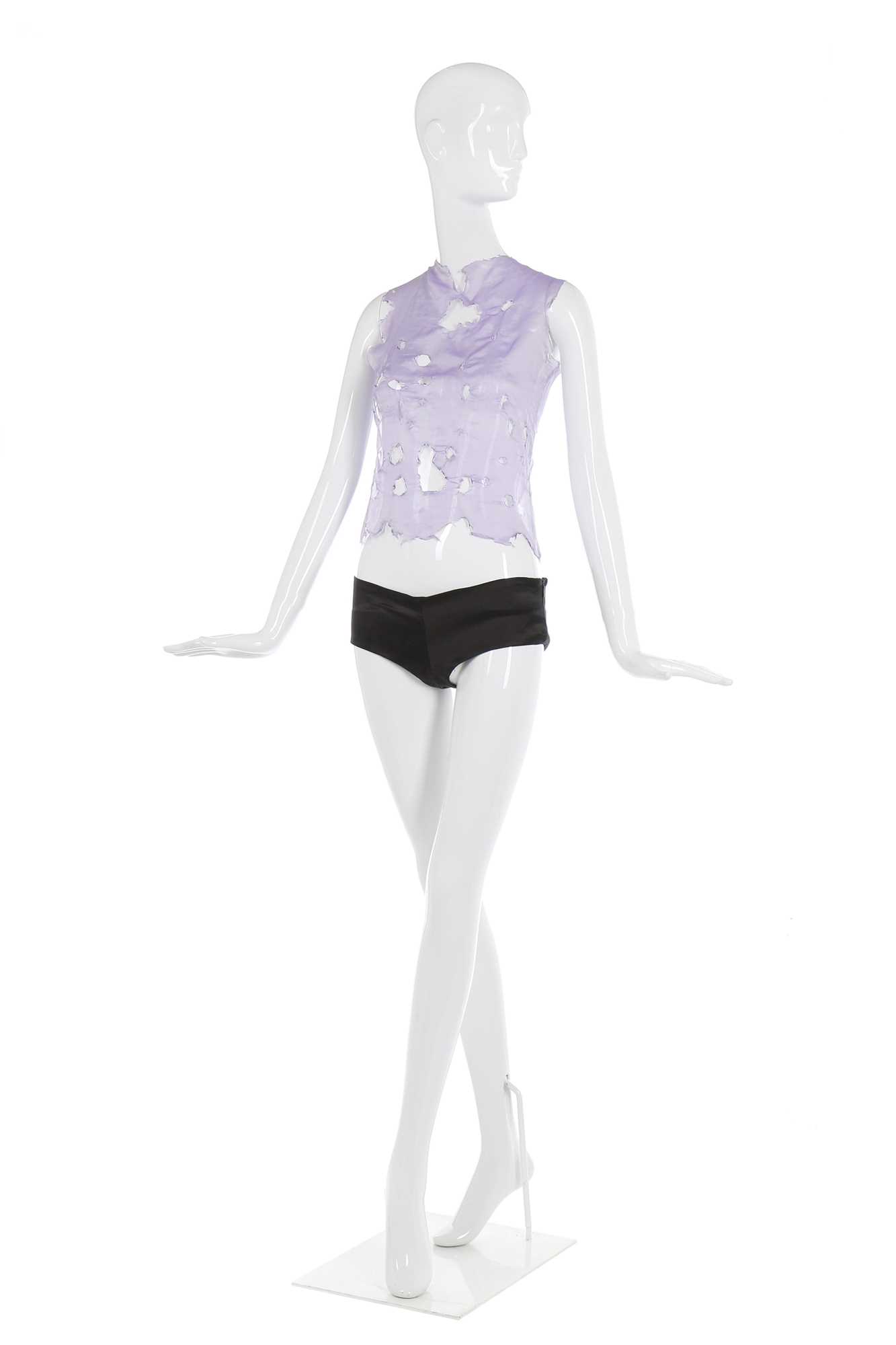 Lot 1 - A rare and important Alexander McQueen gauze top, 'Highland Rape' collection, Autumn-Winter 1995-96