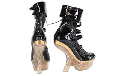 Lot 100 - Alexander McQueen by Sarah Burton 'honey bee' ankle boots, Spring-Summer 2013
