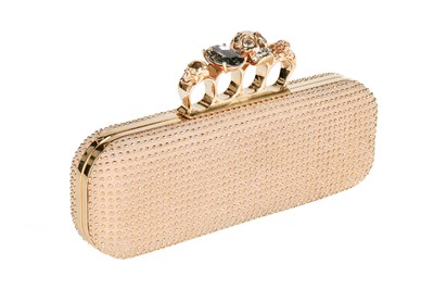 Lot 108 - Alexander McQueen by Sarah Burton gilt studded knuckle-duster clutch, 2011