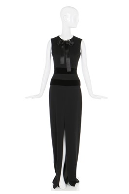 Lot 116 - Alexander McQueen by Sarah Burton black wool crêpe evening gown, Autumn-Winter 2014-15
