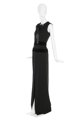 Lot 206 - Alexander McQueen by Sarah Burton black wool crêpe evening gown, Autumn-Winter 2014-15