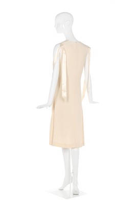 Lot 15 - Alexander McQueen ribbon-trimmed ivory crêpe dress, 'Eshu', Autumn-Winter 2000-01