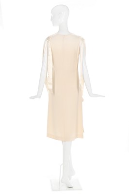 Lot 15 - Alexander McQueen ribbon-trimmed ivory crêpe dress, 'Eshu', Autumn-Winter 2000-01