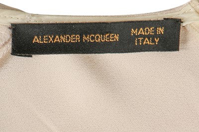 Lot 15 - Alexander McQueen ribbon-trimmed ivory crêpe dress, 'Eshu', Autumn-Winter 2000-01