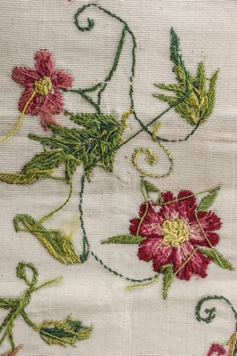 Lot 66 - A ribbon-worked purse, circa 1780, of ivory...