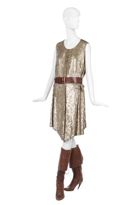 Lot 22 - Alexander McQueen gold sequin dress, 'Irere', Spring-Summer 2003