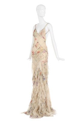Lot 31 - Alexander McQueen bias-cut floral chiffon dress, 'Deliverance', Spring-Summer 2004