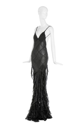 Lot 34 - Alexander McQueen bias-cut black chiffon evening gown, 'Deliverance', Spring-Summer 2004