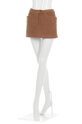 Lot 4 - Alexander McQueen camel wool micro-mini skirt, 'Danté', Autumn-Winter 1996-97
