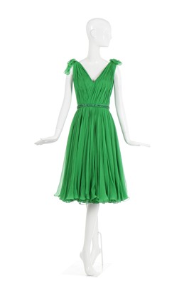 Lot 41 - Alexander McQueen, emerald chiffon cocktail dress, 'The Man Who Knew Too Much', A/W 2005-06
