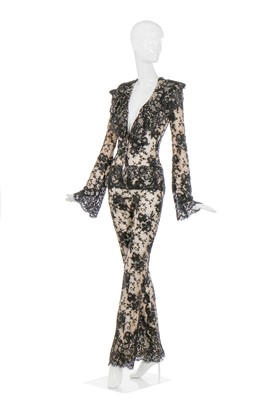 Lot 43 - Alexander McQueen black lace jumpsuit, 'Widows of Culloden', Autumn-Winter 2006-07