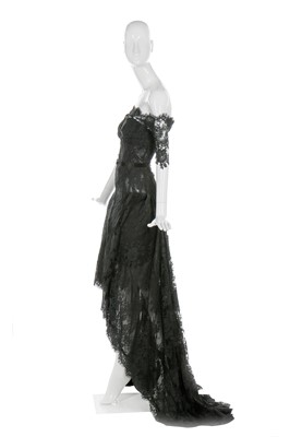Lot 47 - Alexander McQueen black lace 'pannier' evening dress, 'Sarabande', Spring-Summer 2007