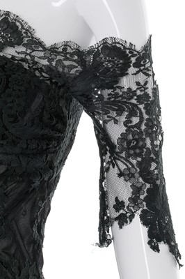 Lot 47 - Alexander McQueen black lace 'pannier' evening dress, 'Sarabande', Spring-Summer 2007