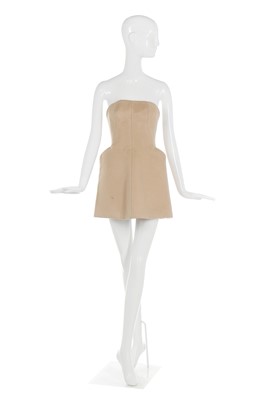 Lot 53 - Alexander McQueen camel cashmere cocktail dress, 'In Memory of Elizabeth Howe, Salem, 1692'