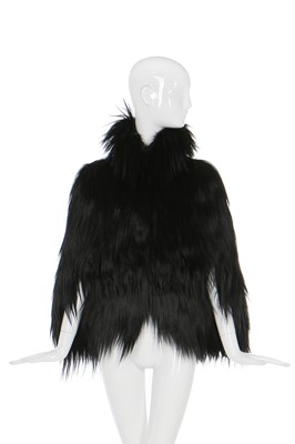 Lot 75 - Alexander McQueen black fur cape, 'The Horn of Plenty', Autumn-Winter 2009-10
