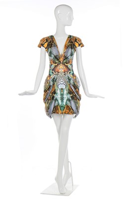 Lot 84 - Alexander McQueen printed organza and satin dress, 'Plato's Atlantis', Spring-Summer 2010