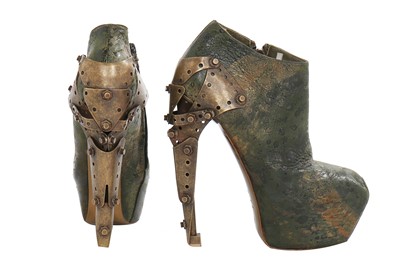 Lot 85 - A rare pair of Alexander McQueen 'Shipwreck' boots, 'Plato's Atlantis', Spring-Summer 2010