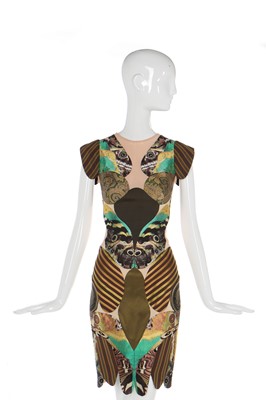 Lot 87 - Alexander McQueen woven silk and nude mesh dress, 'Plato's Atlantis', Spring-Summer 2010