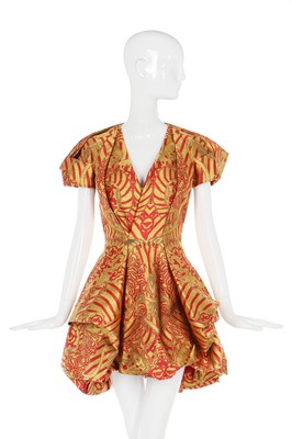 Lot 88 - Alexander McQueen woven 'gothic' silk dress, 'Angels & Demons', Autumn-Winter 2010-11