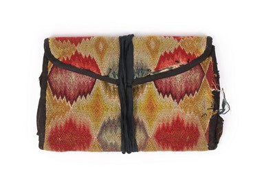 Lot 64 - A flame-stitched pocket book, worked by...