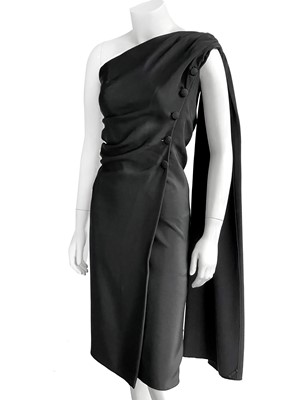 Lot 133 - A Balenciaga couture black silk crêpe cocktail dress, Spring 1967