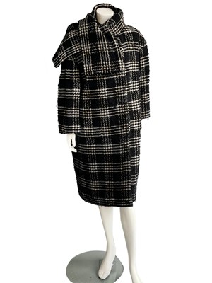 Lot 118 - A Balenciaga couture checked tweed coat, circa 1965