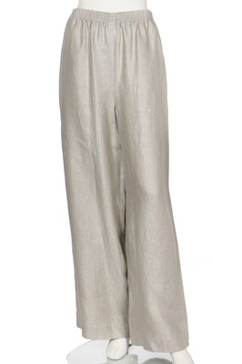 Lot 18 - A Chanel by Karl Lagerfeld linen baseball-style ensemble, probably 1984
