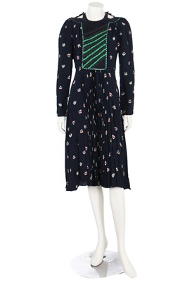 Lot 111 - An Ossie Clark/Celia Birtwell printed morocain dress, circa 1969
