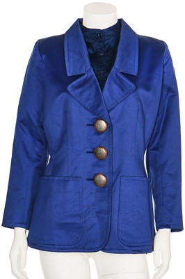 Lot 170 - A group of Yves Saint Laurent clothing in shades of mainly blue and pink, 1980s-1990s