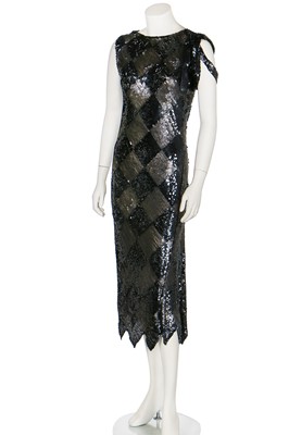 Lot 71 - A sequinned cocktail dress, possibly Paul Poiret, 1929