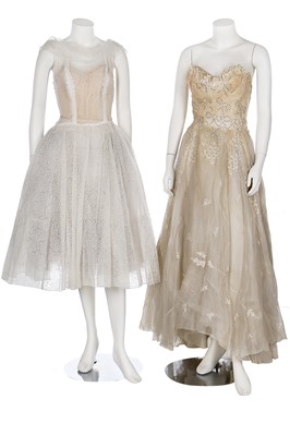 Lot 86 - Ten bridal or ball gowns/dresses, 1950s-early 1960s