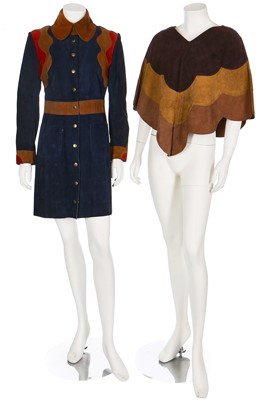 Lot 99 - A group of suede and leather clothing, 1960s-70s