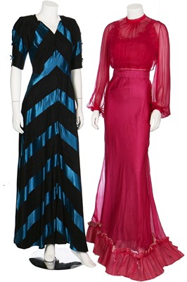 Lot 46 - Eight evening gowns, 1930s