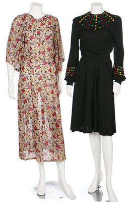 Lot 50 - A good group of day and dinner wear, 1930s