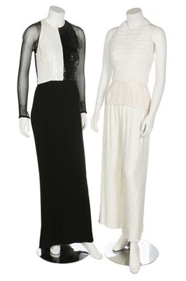 Lot 190 - A group of designer evening wear in mainly...