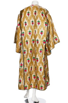 Lot 397 - A brocaded silk kaftan, Moroccan or Algerian, early 20th century