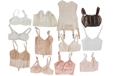 Lot 63 - A group of bras and girdles, dating from the 1930s to the 1960s
