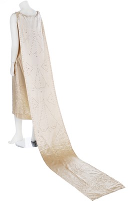 Lot 20 - Two ivory satin bridal gowns, 1920s