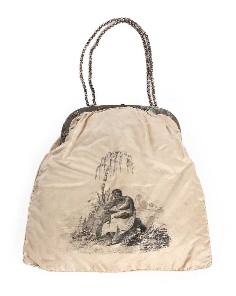 Lot 87 - A printed silk purse, circa 1826, produced by...