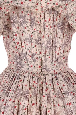 Lot 88 - A printed cotton day dress and matching fichu,...