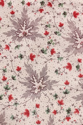 Lot 88 - A printed cotton day dress and matching fichu,...