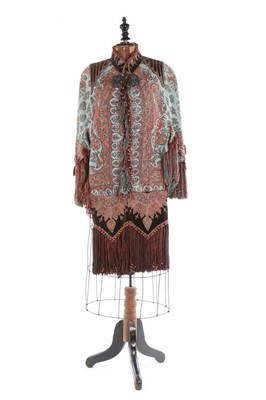 Lot 93 - A rare Emile Pingat embroidered kashmir visite,...