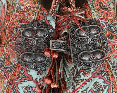 Lot 93 - A rare Emile Pingat embroidered kashmir visite,...