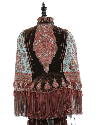 Lot 93 - A rare Emile Pingat embroidered kashmir visite,...