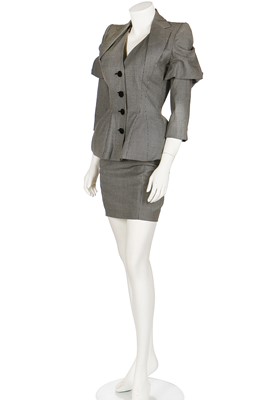Lot 218 - A John Galliano hound's-tooth checked wool suit, 'Pin-up/Misia Diva' collection, Spring-Summer 1995