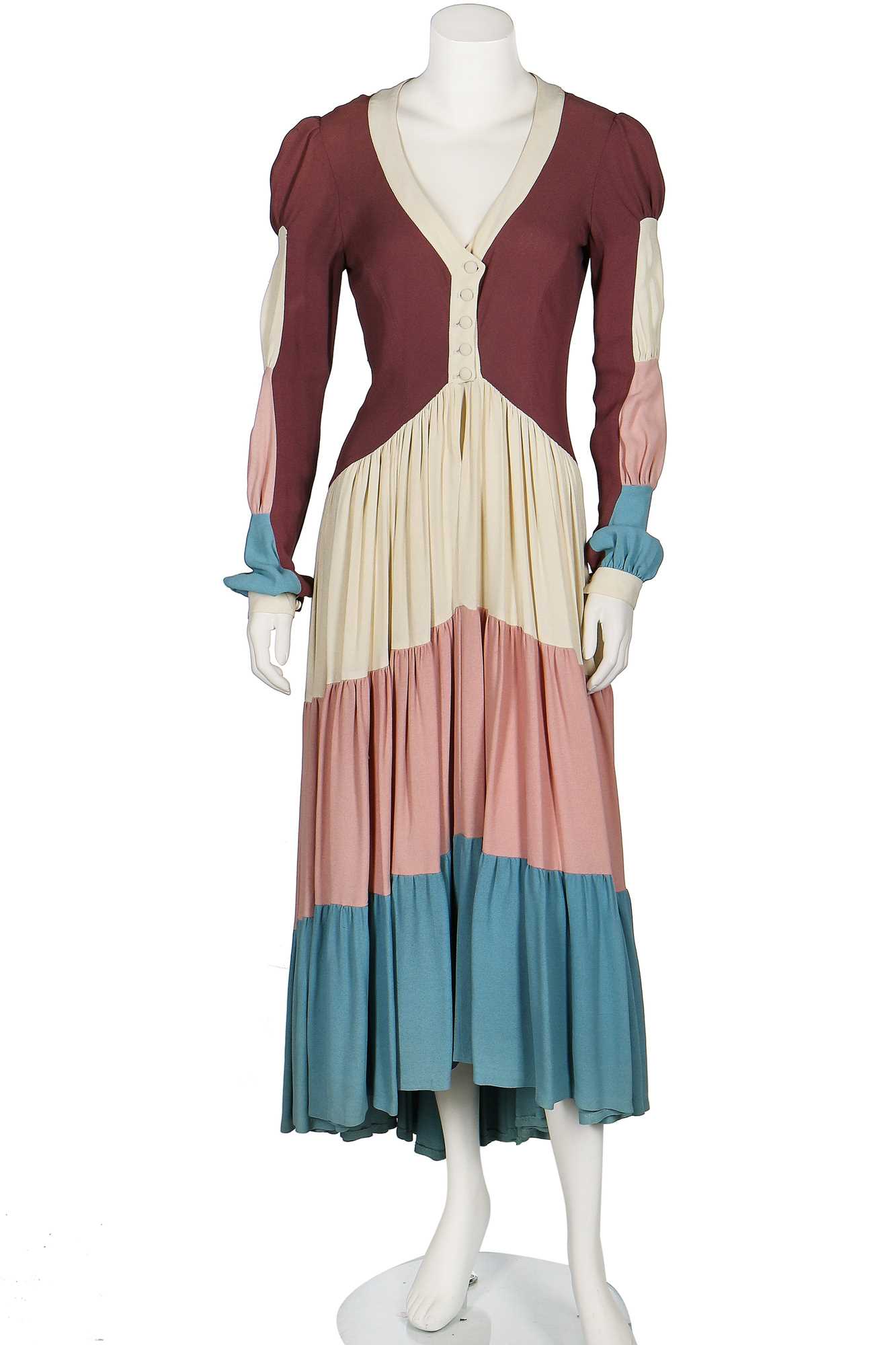 Lot 162 - An Ossie Clark 'traffic light' dress, 1970
